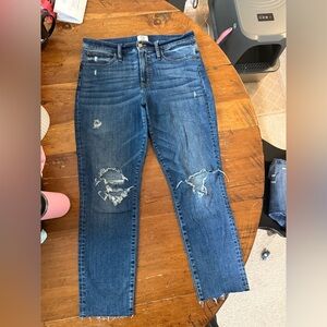 J. Crew Women's Distressed Jeans - Blue